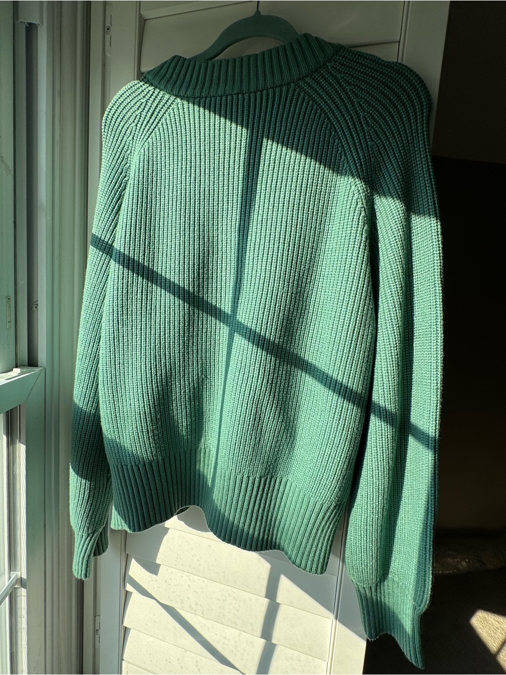Varley Milo Sage Green Ribbed Zip Cardigan size Med Anthropologie deep sea new - Picture 10 of 10